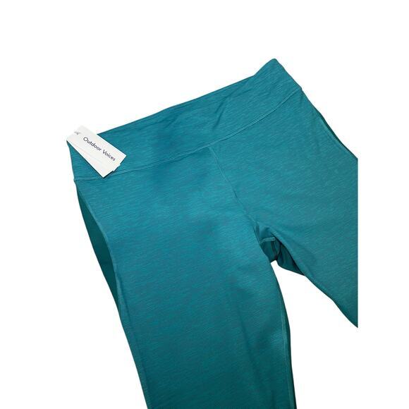 NWT Outdoor Voices Women 3XL Move Free 3/4 Cropped‎ Legging Teal Green Heathered - Picture 5 of 16